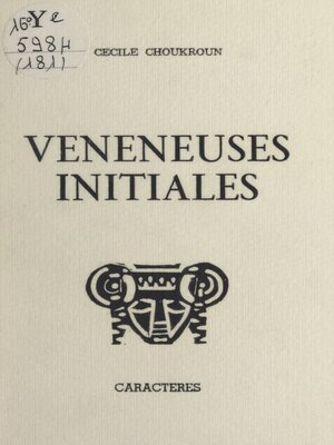 cover image of Vénéneuses initiales